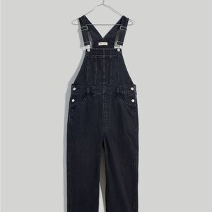 Madewell Black Denim Overall – Adjustable Straps, Full-Length, Wide Leg